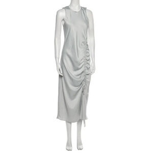 House of Harlow 1960 Silver Gray Satin MIDI dress size XS